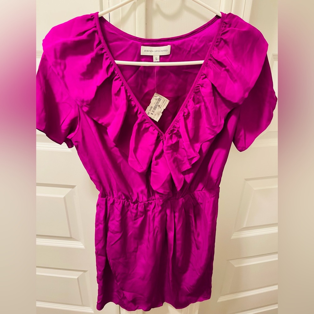 Amanda Uprichard Silk Mini Dress